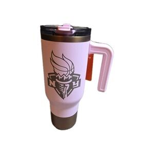 NWT Hydrapeak WNBA New York NY Liberty 40oz‎ Pink Voyager with Sip and Straw Lid